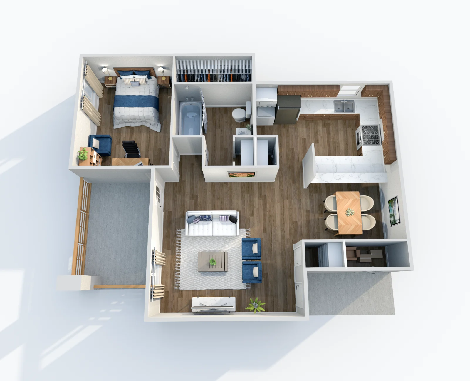 The Preserve at Turtle Creek — floor plan, Plan A2 · 1 bed · 825 sq ft